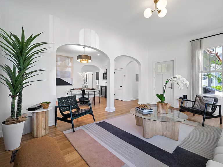 custom living room design and build in a renovated historical home